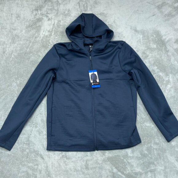 Spyder Active Mens Full-Zip Hoodie Navy Large Polyester Blend a1220 - Picture 1 of 8